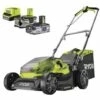 Pack RYOBI Tondeuse 18V Brushless RY18LMX37A-150 - 1 Batterie 3.0Ah High Energy - 1 Batterie 5,0 Ah - Chargeur Rapide -France Tondeuse Soldes Boutique 59498232 1