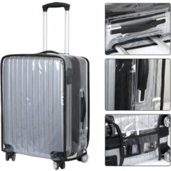 HEGUYEY Housse De Protection Pour Bagages,22 Pouces Housse Protection De Valise,Transparent PVC Couvertures De Valise Imperméable De Voyage Housse De Protection De Valise -France Tondeuse Soldes Boutique 59603787 4
