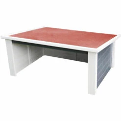 WILTEC Garage Carport Pour Un Robot Tondeuse Avec Un Toit Plat Et Un Film D’étanchéité 108x83x48cm