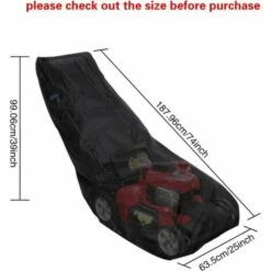 DENUOTOP Housse De Protection Pour Tondeuse Housse De Tondeuse à Gazon,Housse De Tondeuse 190T Avec Cordon De Serrage Et Sac De Rangement Pour Extérieur/intérieur,étanche, Anti-poussière,Anti-UV,187.96*99* 63.5 Cm -France Tondeuse Soldes Boutique 60006559 5