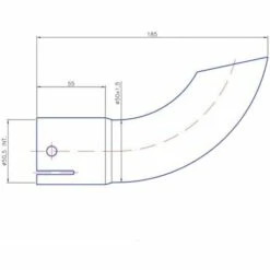 CYCLINGCOLORS Embout D'échappement Coudé Diamètre 55,5mm Intérieur Longueur 190mm Tracteur 5 CYCLINGCOLORS Embout D'échappement Coudé Diamètre 55,5mm Intérieur Longueur 190mm Tracteur -France Tondeuse Soldes Boutique 60165001 2