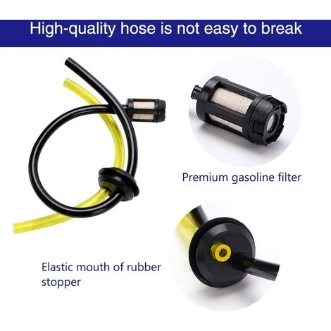 OUSUDELA 5 Ensembles Universel Filtre à Essence Kit, Tube D'étanchéité, Durites D'essence De Tondeuses Avec Poire D Amorçage, Pour Coupe-Herbe, Débroussailleuse, Tronconneuse Taille-Haie 4 OUSUDELA 5 Ensembles Universel Filtre à Essence Kit, Tube D'étanchéité, Durites D'essence De Tondeuses Avec Poire D Amorçage, Pour Coupe-Herbe, Débroussailleuse, Tronconneuse Taille-Haie – Image 2