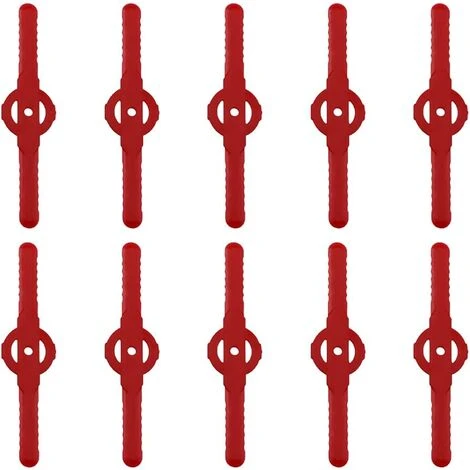 AOUGO 10 Pièces Lames De Tondeuse Jardin Tondeuse Accessoires, Lames De Rechange En Plastique, Outils De Jardin, Petit Trou 5mm, Pour Jardin Pelouse Tondeuse, Coupe-Bordures Sans Fil(Rouge) 3 AOUGO 10 Pièces Lames De Tondeuse Jardin Tondeuse Accessoires, Lames De Rechange En Plastique, Outils De Jardin, Petit Trou 5mm, Pour Jardin Pelouse Tondeuse, Coupe-Bordures Sans Fil(Rouge)