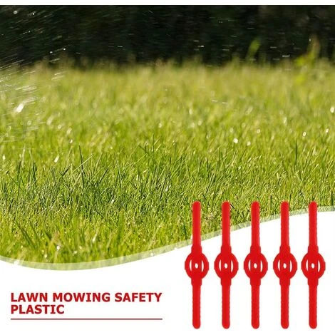 AOUGO 10 Pièces Lames De Tondeuse Jardin Tondeuse Accessoires, Lames De Rechange En Plastique, Outils De Jardin, Petit Trou 5mm, Pour Jardin Pelouse Tondeuse, Coupe-Bordures Sans Fil(Rouge) 6 AOUGO 10 Pièces Lames De Tondeuse Jardin Tondeuse Accessoires, Lames De Rechange En Plastique, Outils De Jardin, Petit Trou 5mm, Pour Jardin Pelouse Tondeuse, Coupe-Bordures Sans Fil(Rouge) – Image 4