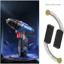 Cisea Lot De 2 Paires De Balais De Charbon Pour Moteur 6 X 11 X 30 Mm Pour Meuleuse D'angle Rotative, Perceuse Circulaire, Perceuse électrique, Pièces De Rechange, Accessoires De Rechange, Noir Et Doré -France Tondeuse Soldes Boutique 60606788 4