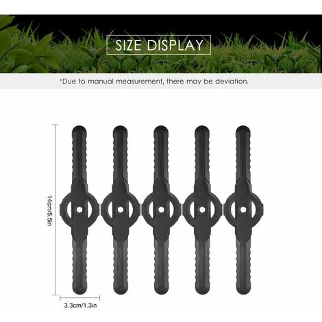 HANBING Accessoires De Tondeuse à Gazon, Plastique, Jardin, Tonte, Pelouse, Tonte, Lames (noir 5pcs) 6 HANBING Accessoires De Tondeuse à Gazon, Plastique, Jardin, Tonte, Pelouse, Tonte, Lames (noir 5pcs) – Image 4