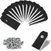 MACARON Lames De Rechange En Titane, 45 Pièces Lames En Titane, Lame Robot Tondeuse, Lames De Couteau En Titane Noir, Lame Tondeuse De Rachange, Pour Husqvarna Automower Gardena Robot Tondeuse Avec 45 Vis LO-Ron -France Tondeuse Soldes Boutique 60657015 1