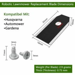 MACARON Lames De Rechange En Titane, 45 Pièces Lames En Titane, Lame Robot Tondeuse, Lames De Couteau En Titane Noir, Lame Tondeuse De Rachange, Pour Husqvarna Automower Gardena Robot Tondeuse Avec 45 Vis LO-Ron -France Tondeuse Soldes Boutique 60657015 2