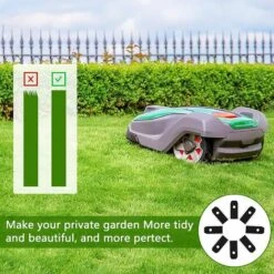 MACARON Lames De Rechange En Titane, 45 Pièces Lames En Titane, Lame Robot Tondeuse, Lames De Couteau En Titane Noir, Lame Tondeuse De Rachange, Pour Husqvarna Automower Gardena Robot Tondeuse Avec 45 Vis LO-Ron -France Tondeuse Soldes Boutique 60657015 5