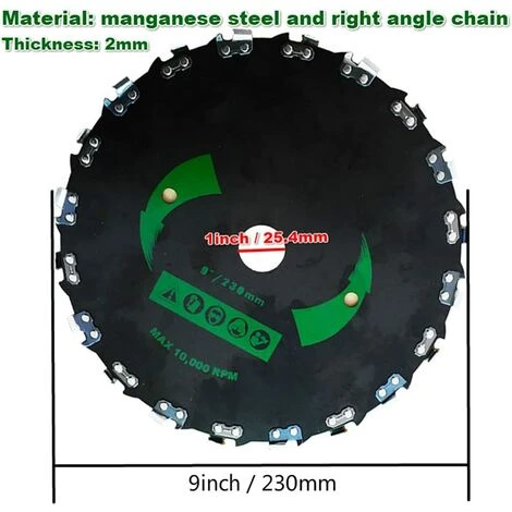 DECKON Chargeur De Lame De Tondeuse à Gazon 20 Dents 9 Pouces Débroussailleuse Lame De Scie Tête De Coupe Vitesse Maximale 10000 TR/Min Accessoires De Tondeuse à Gazon 4 DECKON Chargeur De Lame De Tondeuse à Gazon 20 Dents 9 Pouces Débroussailleuse Lame De Scie Tête De Coupe Vitesse Maximale 10000 TR/Min Accessoires De Tondeuse à Gazon – Image 2