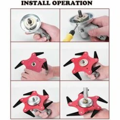 Cisea Tête De Coupe Extérieure Lame De Débroussailleuse Accessoires De Tête De Tondeuse à Gazon 6 Remplacement De La Tondeuse De Rasoir En Acier Avec Affûteuse De Lame （Kits D'adaptateur Non Inclus） -France Tondeuse Soldes Boutique 60689662 2