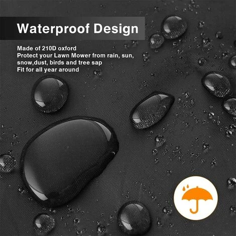 JOORRT Housse Pour Tondeuse à Gazon, étanche, Anti-poussière Et Anti-UV, En 190T, Avec Cordon De Serrage Et Sac De Rangement Pour Extérieur/intérieur - 188 X 99 X 63,5 Cm 5 JOORRT Housse Pour Tondeuse à Gazon, étanche, Anti-poussière Et Anti-UV, En 190T, Avec Cordon De Serrage Et Sac De Rangement Pour Extérieur/intérieur - 188 X 99 X 63,5 Cm – Image 3