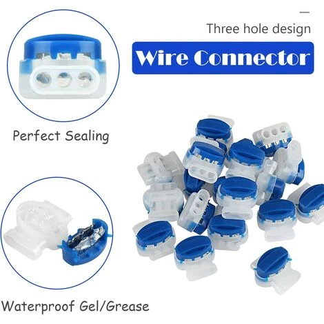PESCE 18 Pièces Connecteurs De Câble Remplis Des Résines, Connecteurs Pour Câble Périphérique, 314 Connecteurs De Câble Étanche 3 Trous, Parfait Pour Jardin & Extérieur Et Tondeuse Robot 5 PESCE 18 Pièces Connecteurs De Câble Remplis Des Résines, Connecteurs Pour Câble Périphérique, 314 Connecteurs De Câble Étanche 3 Trous, Parfait Pour Jardin & Extérieur Et Tondeuse Robot – Image 3