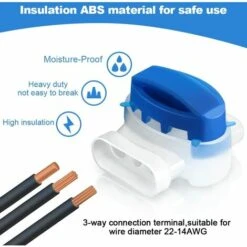 PESCE 26pcs Connecteurs De Câble Remplis Des Résines, Connecteurs De Câbles Pour Robot Tondeuse, Etanche Connecteur Fil Tondeuse Pour Jardin & Extérieur Et Tondeuse Robot Et Voiture Mower -France Tondeuse Soldes Boutique 61284315 3