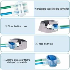 PESCE 26pcs Connecteurs De Câble Remplis Des Résines, Connecteurs De Câbles Pour Robot Tondeuse, Etanche Connecteur Fil Tondeuse Pour Jardin & Extérieur Et Tondeuse Robot Et Voiture Mower -France Tondeuse Soldes Boutique 61284315 4