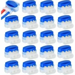 PESCE 20 Pièces Connecteurs De Câbles Pour Robot Tondeuse, Raccords De Câble Périphérique Du Robot, Connecteurs Support Pour Câble Tondeuses à Gazon Robotiques Extérieures De Jardin