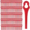 FVBJD Lot De 100 Tondeuse à Gazon En Plastique Lames, Lames De Rechange Pour Coupe Bordure, Pelouse Tondeuse Accessoires, Lames Plastique Rechange, Gros Trou 10mm Petit Trou 5mm (R100) -France Tondeuse Soldes Boutique 61286896 1