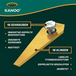 EINEMGELD Lot De 18 Lames De Rechange En Titane Pour Robot Tondeuse Bosch Indego - Qualité Supérieure - Avec Concept Amélioré -France Tondeuse Soldes Boutique 61324866 3