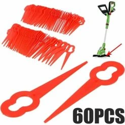 LITZEE Lames De Tondeuse à Gazon 60 Pièces, Remplacement De Lame De Tondeuse à Gazon, Couteau En Plastique Pour Tondeuse à Gazon Sans Fil, Lame De Rechange Pour Tondeuse à Gazon -France Tondeuse Soldes Boutique 61335111 3