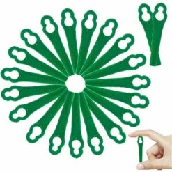 MINKUROW 100 Pièces Lames De Rechange BBC En Plastique, Lames De Coupe Pour Tondeuse à Gazon Et Jardin (vert)