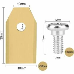 Pour Lames De Tondeuse à Gazon Husqvarna (35*18*0.75mm (or) 30pcs),HANBING -France Tondeuse Soldes Boutique 63784359 2