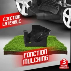 ELEM GARDEN TECHNIC Tondeuse Thermique Tractée 173cc - 51cm - Mulching -France Tondeuse Soldes Boutique 6396364 4