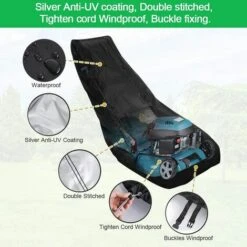 BENOBBY KIDS Housse De Protection Pour Tondeuse à Gazon 210D En Tissu Oxford Pour Tondeuse à Gazon, Housse De Protection Pour La Plupart Des Modèles De Tondeuses à Gazon（188*63.5*99cm） -France Tondeuse Soldes Boutique 64106313 3