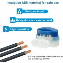 CARILLONSàVENT Lot De 20 Connecteurs De Câble Remplis Des Résines Pour Robot Tondeuse Carivent，Original Connecteurs 314 Pour Robot Tondeuse（bleu） -France Tondeuse Soldes Boutique 64139184 4