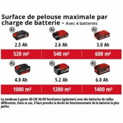 Einhell Tondeuse à Gazon Sans Fil GE-CM 36/48 Li M-Solo Power X-Change (36 V, 48 Cm Largeur De Coupe, Jusqu'à 1000 M², Fonction Mulching) Livré Sans Batterie Ni Chargeur -France Tondeuse Soldes Boutique 64757710 3