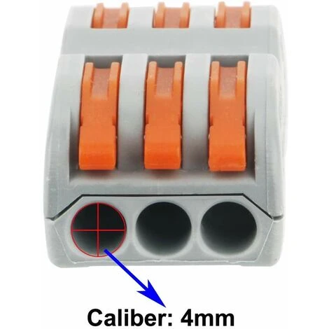 BEARSU Bornes De Connexion Automatique, Rapide Connecteur De Fil De Câble, Connecteur à écrou à Levier, Assortiment De Conducteurs Connecteurs De Fils Compacts SPL-3 (Paquet De 12) 4 BEARSU Bornes De Connexion Automatique, Rapide Connecteur De Fil De Câble, Connecteur à écrou à Levier, Assortiment De Conducteurs Connecteurs De Fils Compacts SPL-3 (Paquet De 12) – Image 2