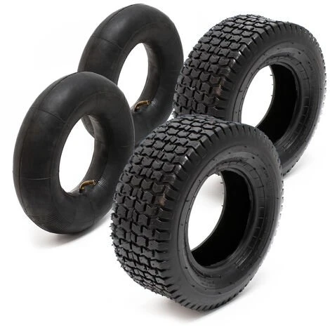 WILTEC Lot 2x Pneus 2x Chambres Air Tondeuse Autoportée 16x6.50-8 4PR Valve Coudée Chariot Diable Brouette 3 WILTEC Lot 2x Pneus 2x Chambres Air Tondeuse Autoportée 16x6.50-8 4PR Valve Coudée Chariot Diable Brouette