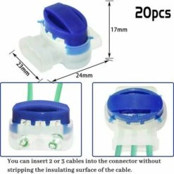 20 Pièces Serre-câbles Connecteur De Câble, Connecteur De Câble étanche Accessoires De Câble Polyvalents Avec Gel Pour Jardin Extérieur Et Tondeuse à Gazon Robot S'arêern -France Tondeuse Soldes Boutique 65364811 4