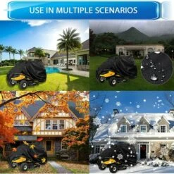 AOUGO Housse Tondeuse Autoportée, Couverture De Tondeuse à Gazon, 420D Tissu Oxford Résistant Aux UV/Eau/poussière, Housse Universelle Pour Tracteur De Jardin (L245 X W50 X H140CM) -France Tondeuse Soldes Boutique 65392710 4