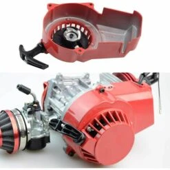 OSQI Alliage Start Pull Starter Remplacement Pour 2 Temps 49cc 47cc Dirt Pocket Bike Mini ATV Rouge -France Tondeuse Soldes Boutique 65502120 4
