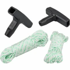 OSQI Lot De 2 Cordes De Démarrage De 10 M (diamètre : 3 Mm), Corde De Traction Avec 2 Poignées De Démarrage Pour Tondeuse à Gazon Husqvarna Stihl Poulan - Vert -France Tondeuse Soldes Boutique 65502507 3