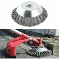 DONTODENT Roue En Fil D'acier Tondeuse à Gazon Tête De Coupe-herbe Brosse à Mauvaises Herbes Outil De Jardin Coupe-herbe Brosse Fil D'acier 8 Pouces -France Tondeuse Soldes Boutique 65607554 3