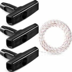 PERLE RARE Cordon De Démarrage à Rappel 10 M 3.0mm Cordon De Traction Avec Poignée De Démarrage 3 Pièces Pour Pièces De Tondeuse à Gazon Moteur De Débroussailleuse
