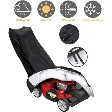 FUHUIDATRADING Housse De Tondeuse À Gazon, Housses De Tondeuse À Gazon Imperméable À L'eau Anti-poussière Tous Temps Protecteur Anti-UV Extérieur 210D Polyester Avec Sac De Rangement 4 FUHUIDATRADING Housse De Tondeuse À Gazon, Housses De Tondeuse À Gazon Imperméable À L'eau Anti-poussière Tous Temps Protecteur Anti-UV Extérieur 210D Polyester Avec Sac De Rangement – Image 2