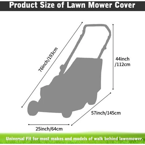 FUHUIDATRADING Housse De Protection Pour Tondeuse à Gazon Etanche, Anti-poussière Anti-UV Housse De Tondeuse à Gazon Pour Extérieur Jardin Pelouse Avec Sac De Stockage 193 * 63 * 144 * 111 CM 4 FUHUIDATRADING Housse De Protection Pour Tondeuse à Gazon Etanche, Anti-poussière Anti-UV Housse De Tondeuse à Gazon Pour Extérieur Jardin Pelouse Avec Sac De Stockage 193 * 63 * 144 * 111 CM – Image 2