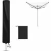 PESCE Housse De Protection Pour Séchoirs Parapluie , Tissu Oxford 420D Housse Étanche De Pour Séchoir De Jardins Cordes à Linge Rotatives, Ronde, 160x15x15cm (Noir)