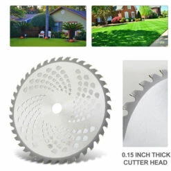 LIFCAUSAL Tête De Tondeuse Lame De Coupe Tête De Tondeuse à Gazon Extérieure En Alliage Outil De Mangeur De Tête De Tondeuse Pour Remplacement De Tondeuse à Gazon à Arbres Droits 80T 0.4 -France Tondeuse Soldes Boutique 66372865 5
