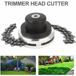 LIFCAUSAL Tête De Tondeuse Avec Lame De Coupe-chaîne à Bobine Tête De Tondeuse à Gazon D'extérieur Outil De Mangeur De Tête De Tondeuse En Acier Pour Remplacement De Tondeuse à Gazon à Arbres Droits -France Tondeuse Soldes Boutique 66373087 5