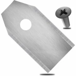 30x Lames De Rechange En Acier Inoxydable Compatible Avec Husqvarna Gardena McCulloch Rob Flymo Yardforce Matrix Grizzly Brast - Comprend Des Vis 35*18*0.75mm Argent,Adélala