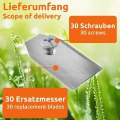 30x Lames De Rechange En Acier Inoxydable Compatible Avec Husqvarna Gardena McCulloch Rob Flymo Yardforce Matrix Grizzly Brast - Comprend Des Vis 35*18*0.75mm Argent,Adélala 9 30x Lames De Rechange En Acier Inoxydable Compatible Avec Husqvarna Gardena McCulloch Rob Flymo Yardforce Matrix Grizzly Brast - Comprend Des Vis 35*18*0.75mm Argent,Adélala -France Tondeuse Soldes Boutique 66382256 3