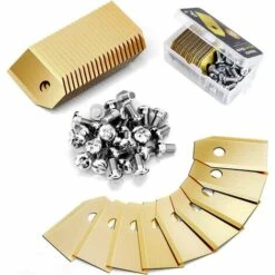 Lame Robot Tondeuse , 30 Lames De Rechange Universelles Couteau De Rechange Adapté à Toutes Les Tondeuses à Gazon Robotiques Husqvarna Automower, Gardena, Yardforce 35*18*0.6mm,Adélala