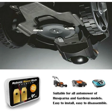 Lame Robot Tondeuse , 30 Lames De Rechange Universelles Couteau De Rechange Adapté à Toutes Les Tondeuses à Gazon Robotiques Husqvarna Automower, Gardena, Yardforce 35*18*0.6mm,Adélala 7 Lame Robot Tondeuse , 30 Lames De Rechange Universelles Couteau De Rechange Adapté à Toutes Les Tondeuses à Gazon Robotiques Husqvarna Automower, Gardena, Yardforce 35*18*0.6mm,Adélala – Image 5