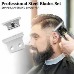 FUIENKO Kemei – Tondeuse à Cheveux Originale, Lame En T De 4cm, En Acier Inoxydable, 0mm, Accessoires,silver -France Tondeuse Soldes Boutique 66636713 5