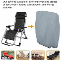 PESCE Couverture De Chaise Pliante Extérieure Zéro Gravité Imperméable à L'eau Anti-poussière Pelouse Meubles De Patio Couvre Tous Les Temps Résistants 10 PESCE Couverture De Chaise Pliante Extérieure Zéro Gravité Imperméable à L'eau Anti-poussière Pelouse Meubles De Patio Couvre Tous Les Temps Résistants -France Tondeuse Soldes Boutique 66652136 4