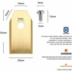 MODOU 45 Lames De Rechange Pour Husqvarna / Automower / Gardena / Yardforce Robot Tondeuse, Lames De Couteau En Titane - Lames De Rechange(3 G - 0,75 Mm)-Accessoire De Rechange - Avec Vis -France Tondeuse Soldes Boutique 66741613 3