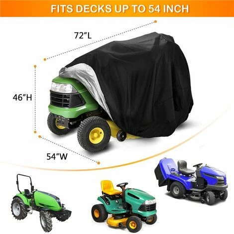 REGALI Housse De Tondeuse à Gazon Autoportée Housse De Tracteur étanche Pour Terrasses Jusqu'à 137,2 Cm Fabriqué En Polyester Oxford 210D épais Et Résistant, Protection UV Ajustement Universel Avec Sac De Rangement à Cordon 4 REGALI Housse De Tondeuse à Gazon Autoportée Housse De Tracteur étanche Pour Terrasses Jusqu'à 137,2 Cm Fabriqué En Polyester Oxford 210D épais Et Résistant, Protection UV Ajustement Universel Avec Sac De Rangement à Cordon – Image 2